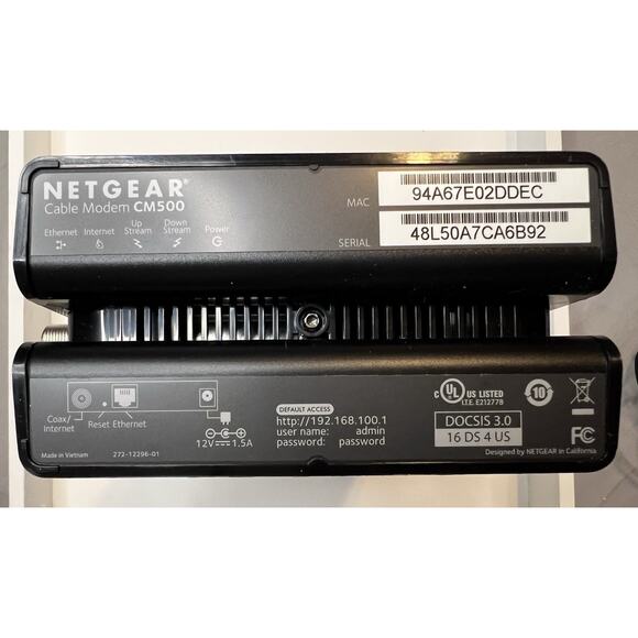 Netgear CM500 DOCSIS 3.0 High Speed Cable Modem (CM500-100NAS) - NEW - Picture 8 of 9